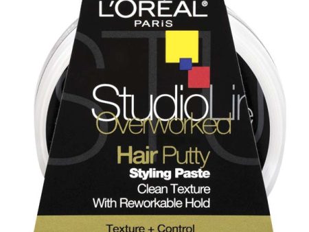 L OREAL - Studio Overworked Hair Putty Styling Gel - 1.7 oz. (50 g) Hot on Sale