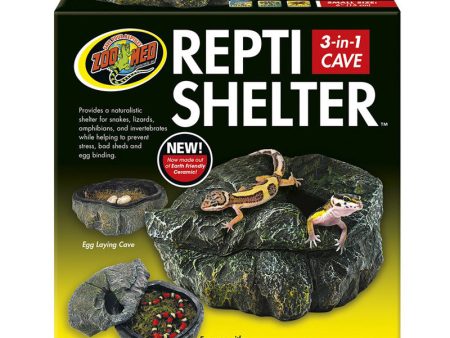 ZOO MED - Repti Shelter 3 In 1 Cave Small - 6  (15 cm) Fashion