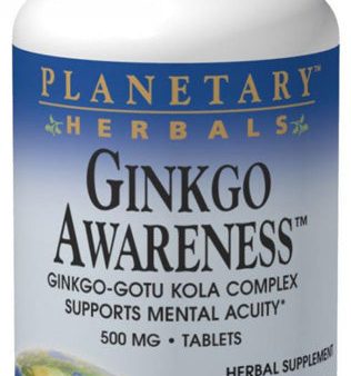 PLANETARY HERBALS - Ginkgo Awareness 500 mg - 60 Tablets For Cheap