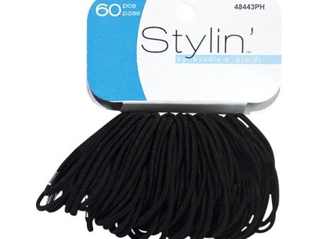 SHALOM - Stylin  Thin Elastic Ponyholders - 60 Pack on Sale