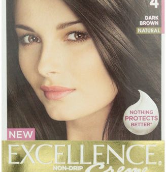 L OREAL - Excellence Color Creme No. 4 Dark Brown - 1 Application Online now