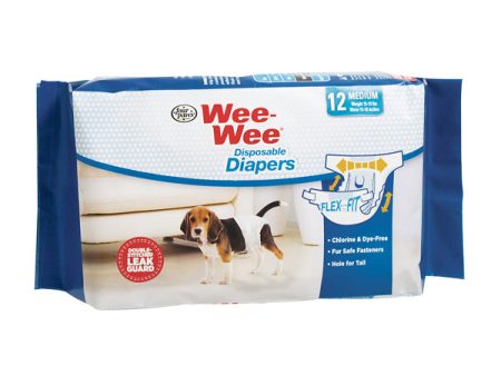 WEE-WEE - Disposable Dog Diapers Medium - 12 Pack on Sale