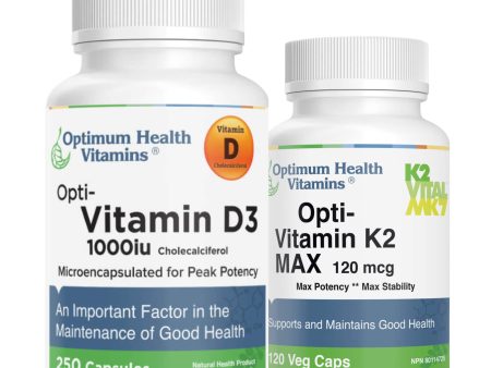 Opti-Vitamin D3 1000 IU + Opti-Vitamin K2 MAX Bundle Hot on Sale