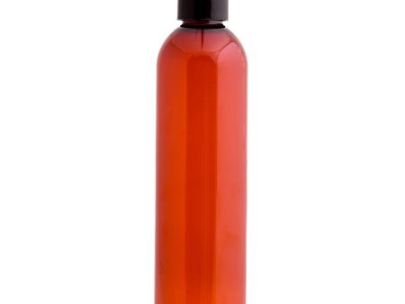 Amber Plastic Bottle with Black Disc Top Hot on Sale