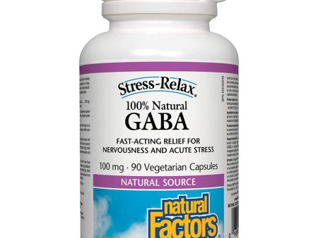 Stress-Relax 100% Natural GABA 100 mg Capsules Hot on Sale