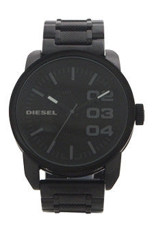 dz1371 black ion plated stainless steel bracelet watch by diesel -For Men For Cheap