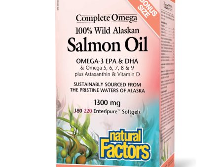 Complete Omega 100% Wild Alaskan Salmon Oil 1300mg Enteric-Coated (Bonus) For Cheap